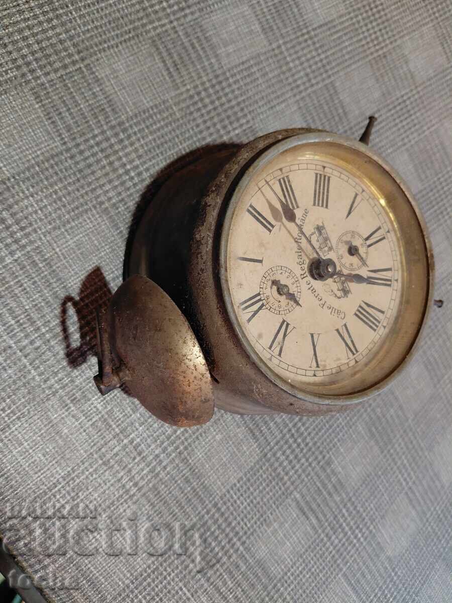 Παλαιό ρολόι ρουμανικών σιδηροδρόμων 18xx. Λειτουργεί με τιμή 116.00 BGN | € 59.31