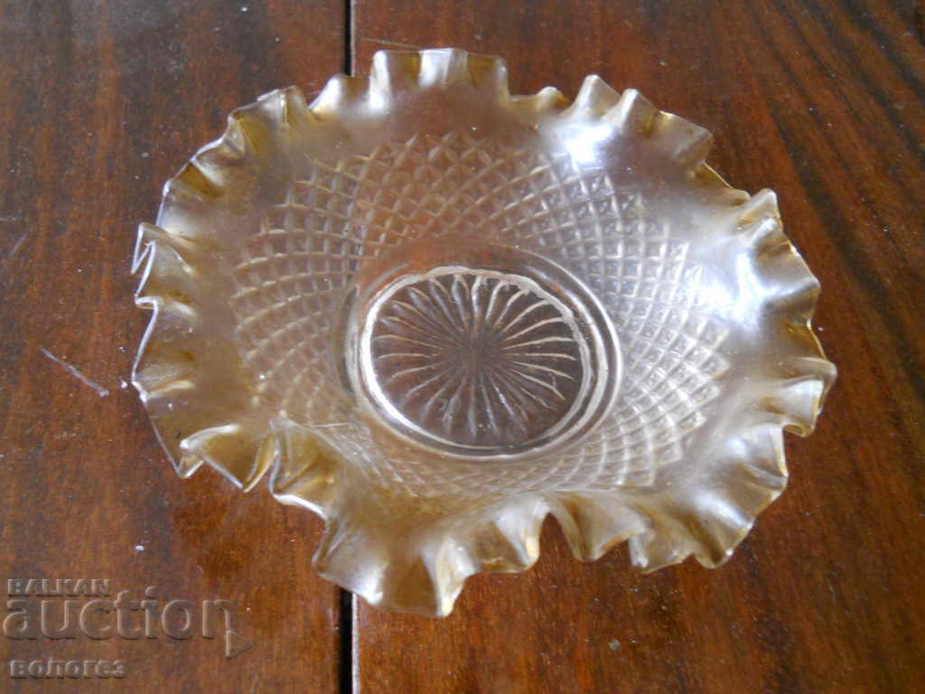 Glass candy dish in Art Nouveau style