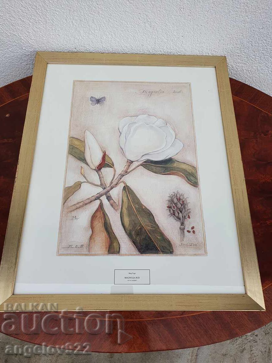 Аукцион Авторска графика в красива дървена рамка със стъкло!!!