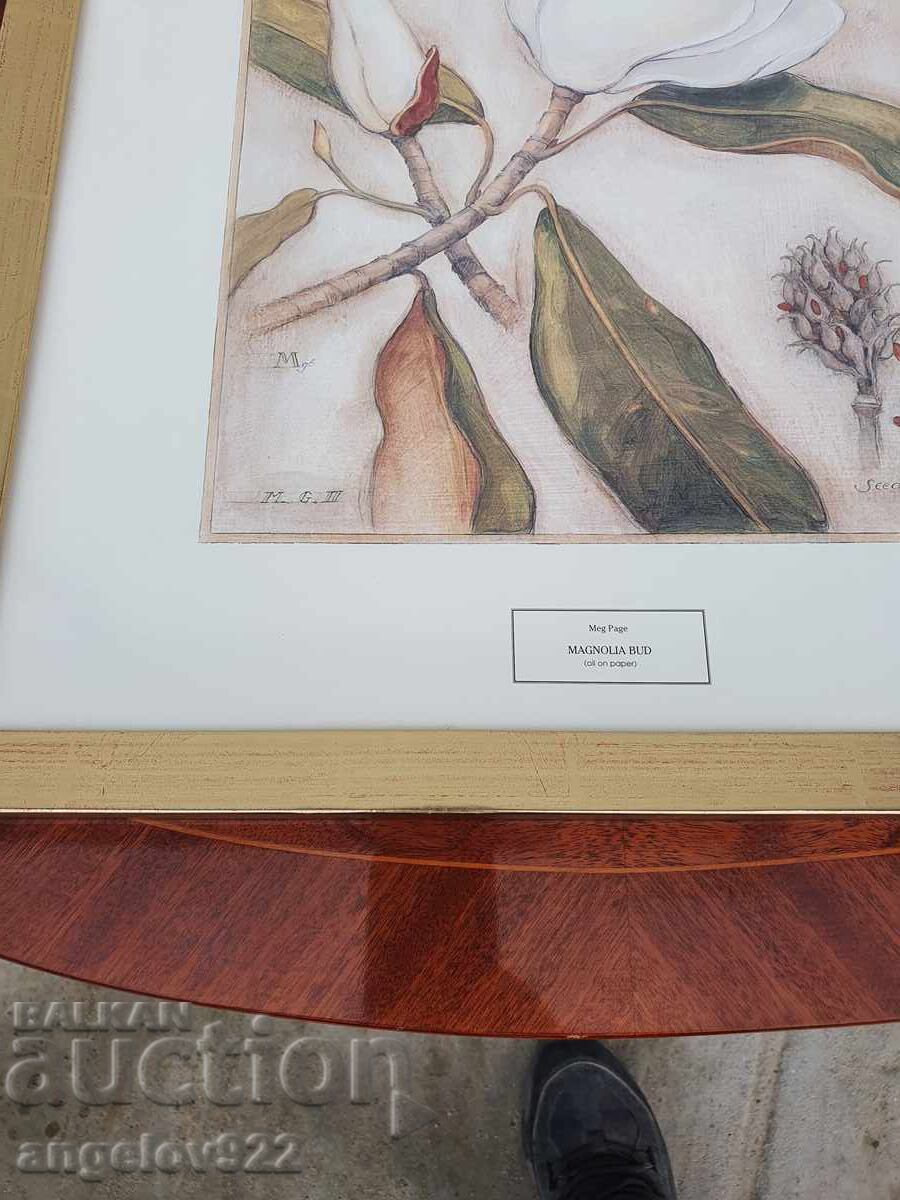 Авторска графика в красива дървена рамка със стъкло!!! - 5