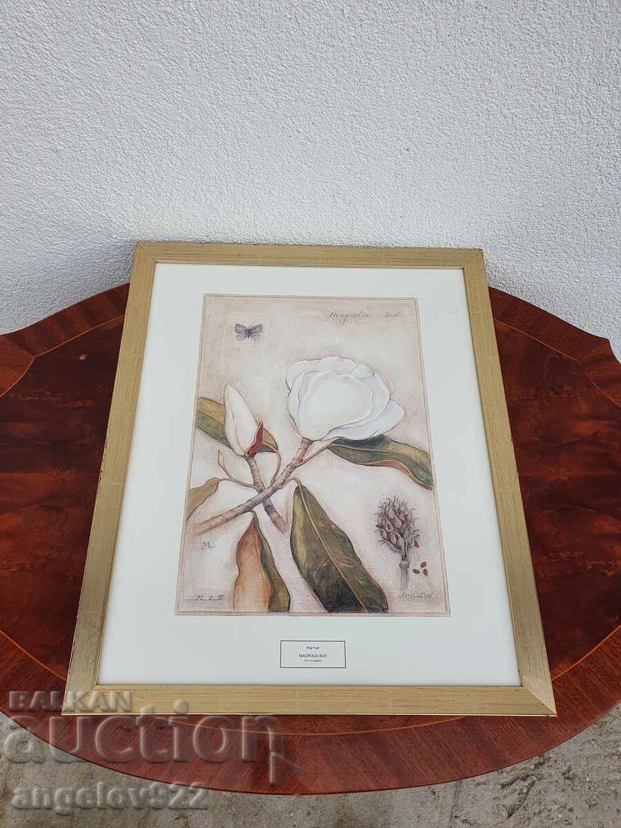 Авторска графика в красива дървена рамка със стъкло!!!