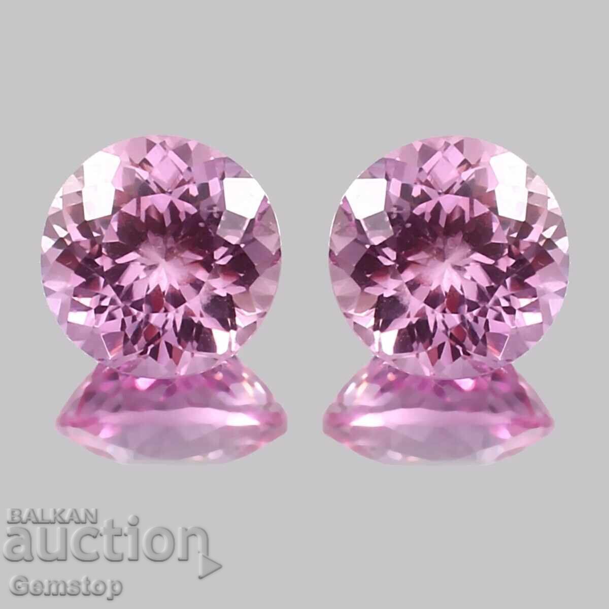 ΒΖΤ! 0.26 καράτια ζεύγος διάχυτο ρουμπίνι στρογγυλό από 1 λεπτό! ΒΖΤ! 0.26 καράτια ζεύγος διάχυτο ρουμπίνι στρογγυλό από 1 λεπτό!