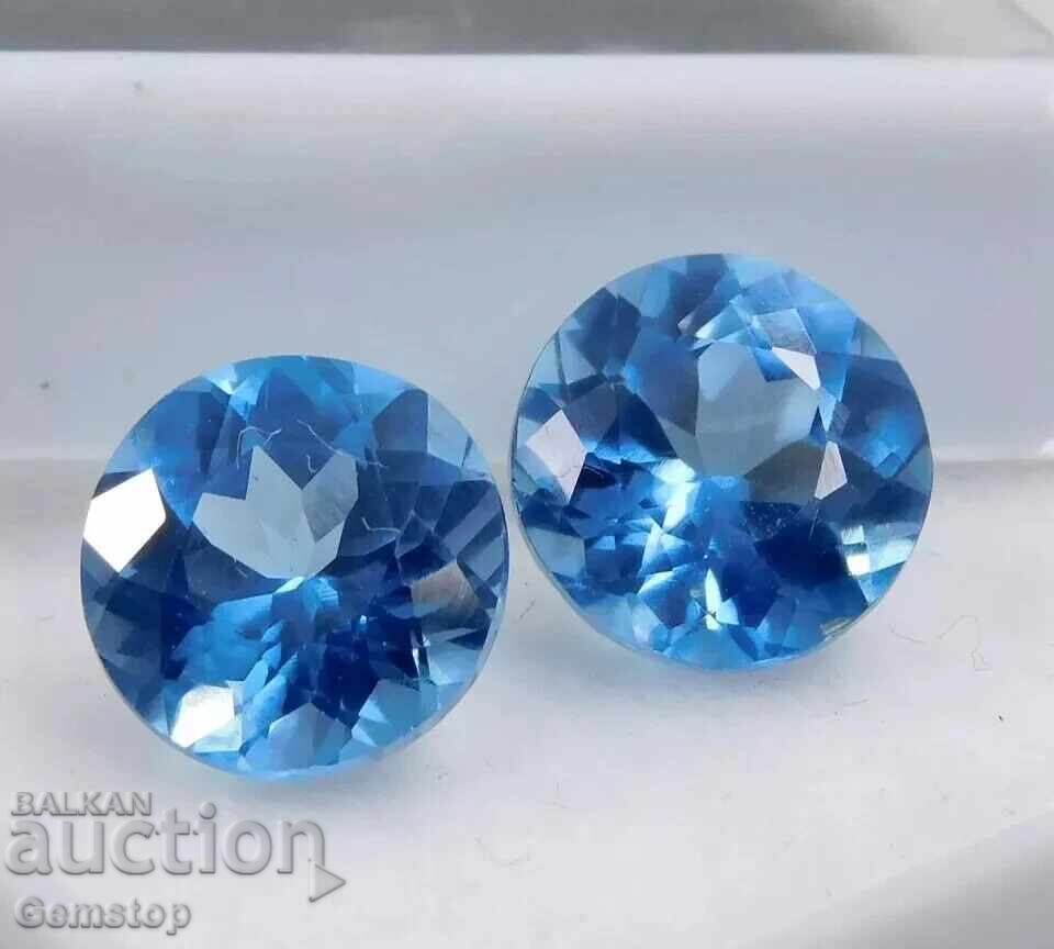 Δημοπρασία BZTS! 0.27 καράτια διάχυτο ζεύγος ακουαμαρίνα στρογγυλό από 1st! Δημοπρασία BZTS! 0.27 καράτια διάχυτο ζεύγος ακουαμαρίνα στρογγυλό από 1st!