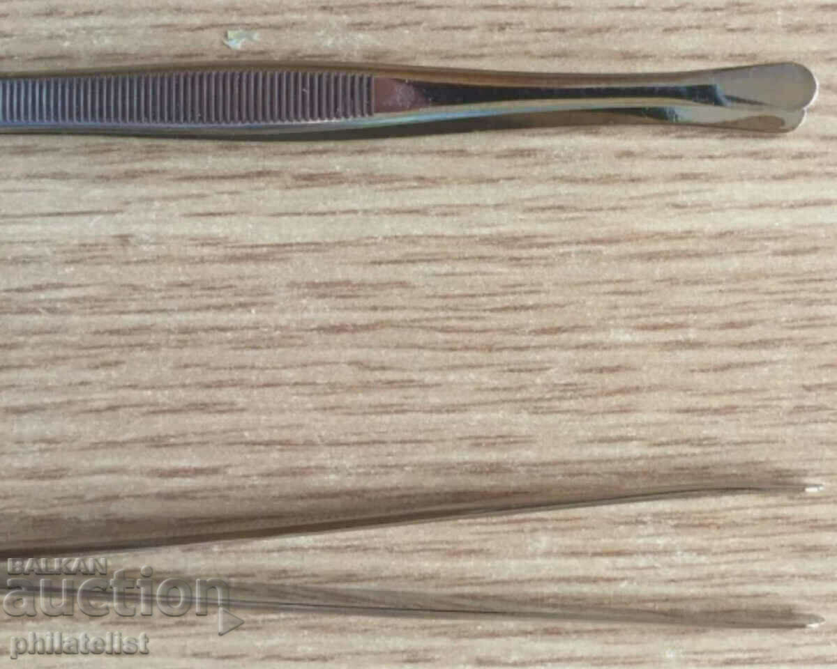 Tweezers for postage stamps - standard length 12 cm with price 10.00 BGN | € 5.11 Tweezers for postage stamps - standard length 12 cm with price 10.00 BGN | € 5.11