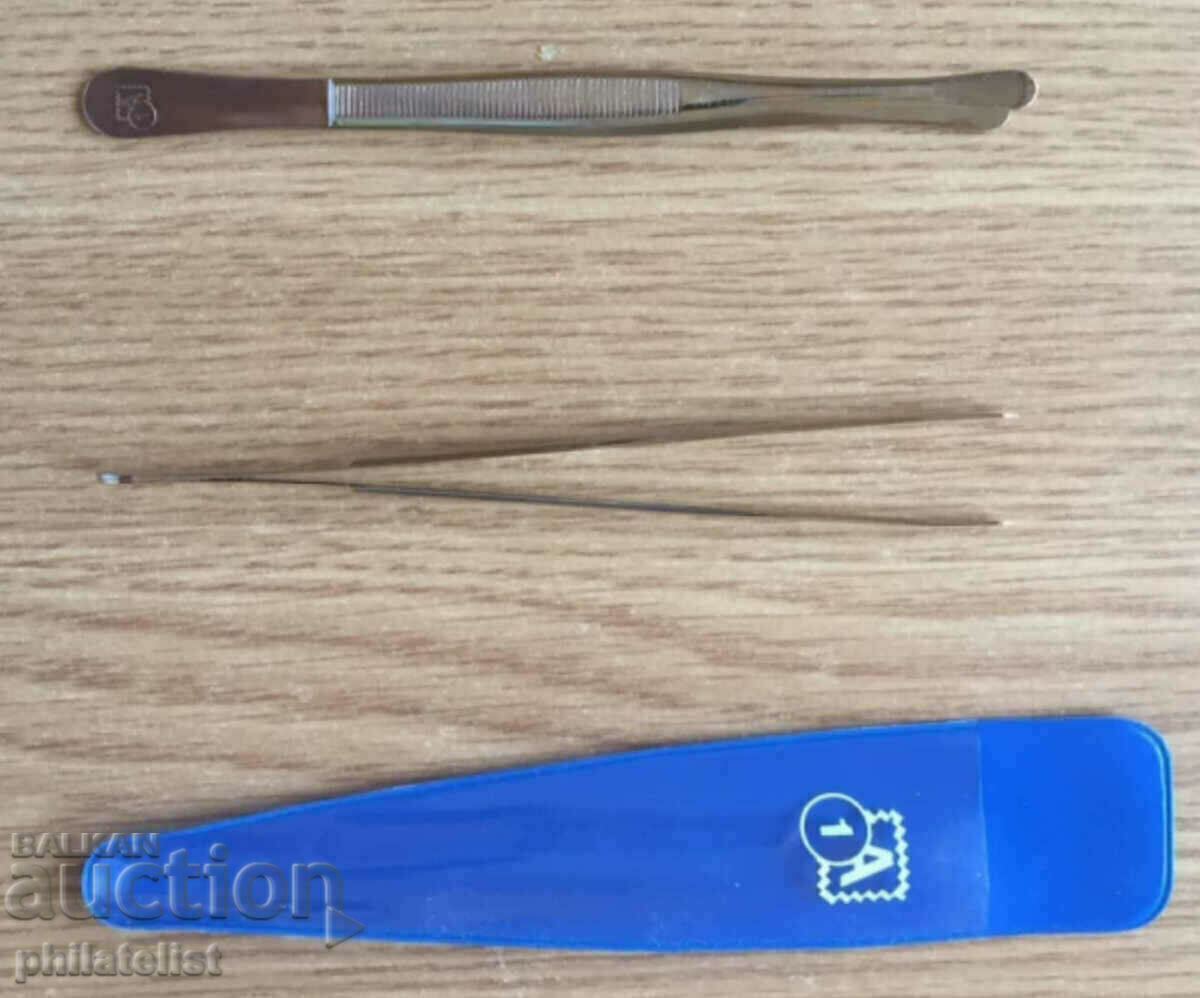 Tweezers for postage stamps - standard length 12 cm Tweezers for postage stamps - standard length 12 cm