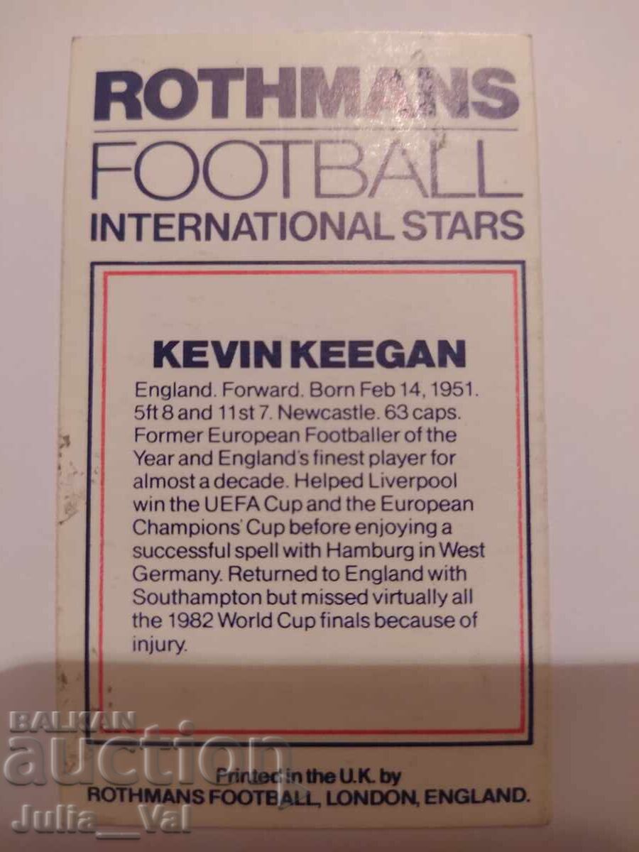 Fotbal - Kevin Keegan - Anglia cu preț 2.38 BGN | € 1.22