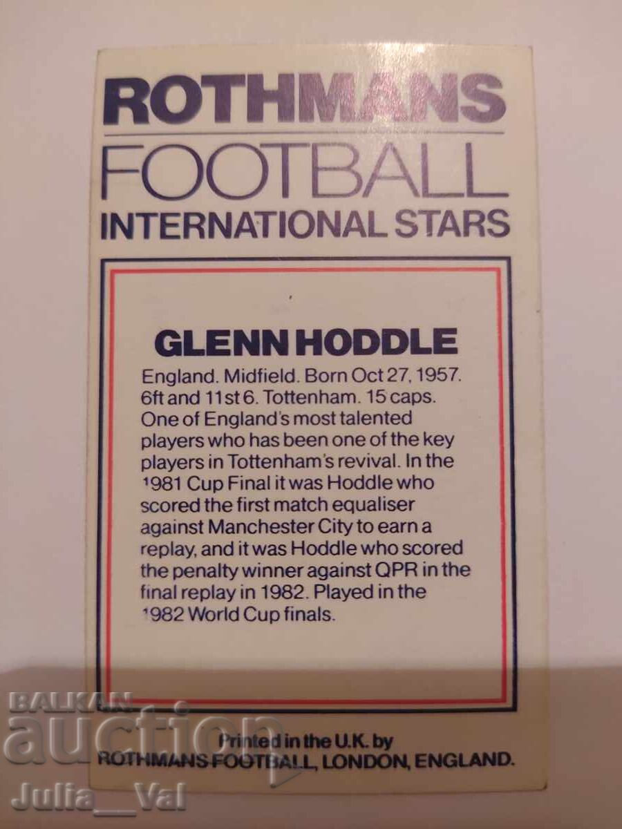Fotbal - Glenn Hoddle - Anglia cu preț 0.11 BGN | € 0.06