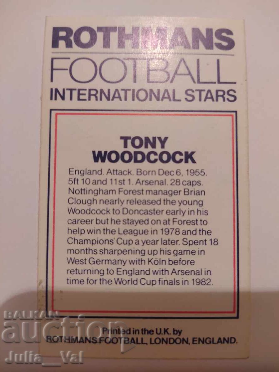 Fotbal - Tony Woodcock - Anglia cu preț 0.11 BGN | € 0.06 Fotbal - Tony Woodcock - Anglia cu preț 0.11 BGN | € 0.06