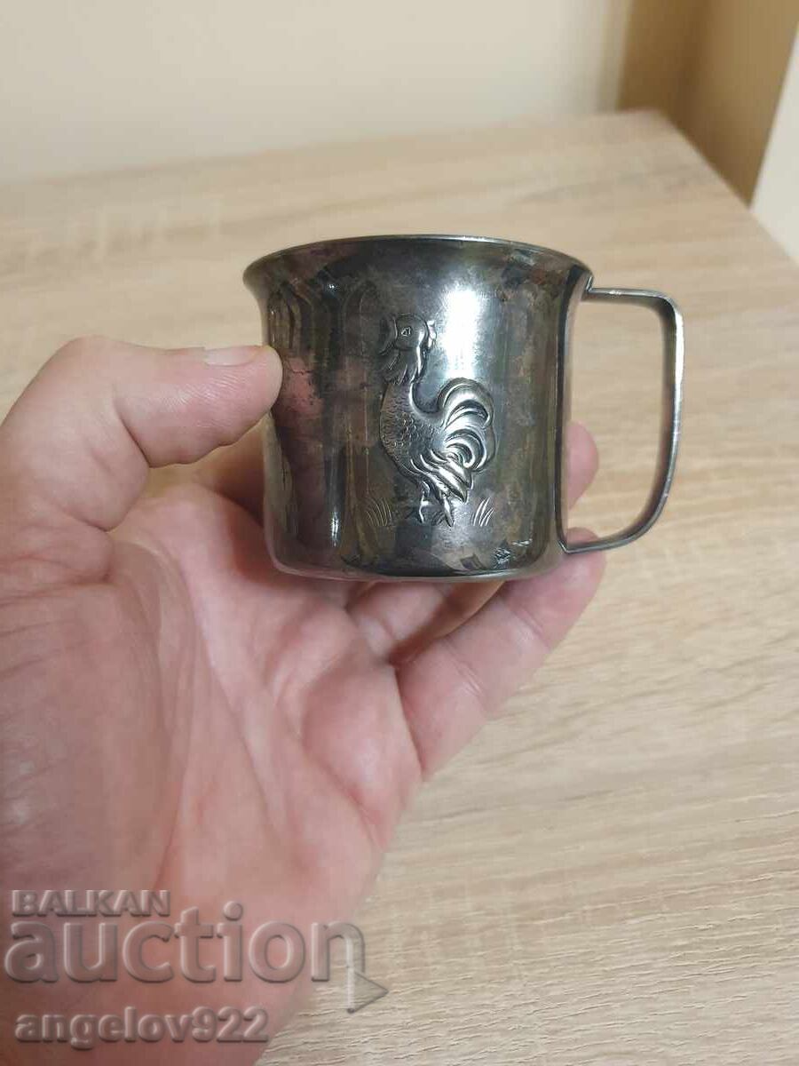 Vintage metal cup from 1958