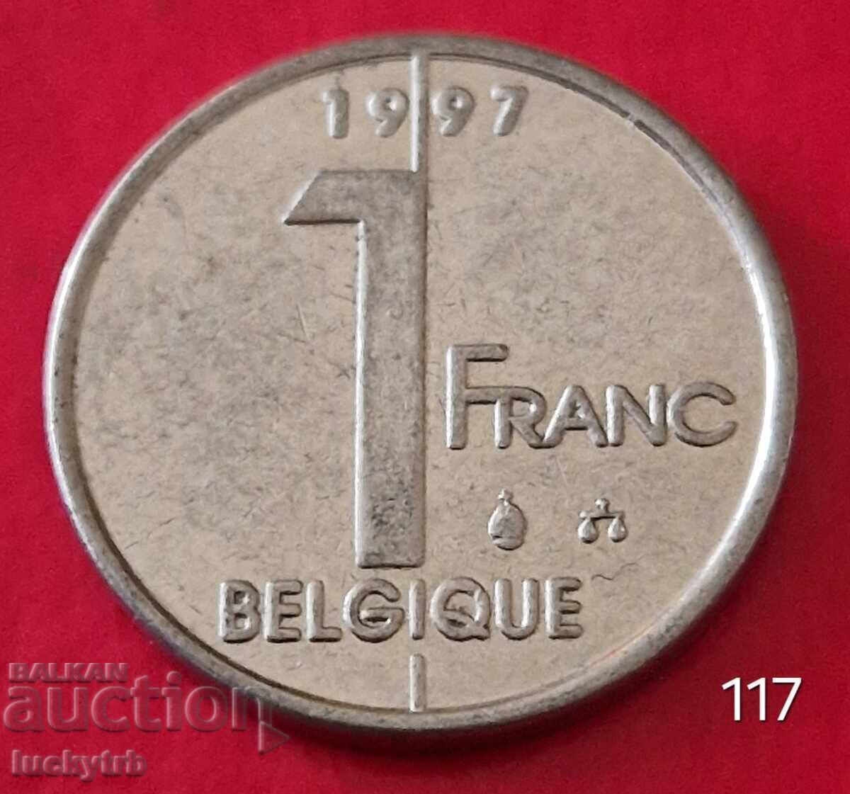 1 franc 1997 - Belgia - Legendă în limba franceză 1 franc 1997 - Belgia - Legendă în limba franceză