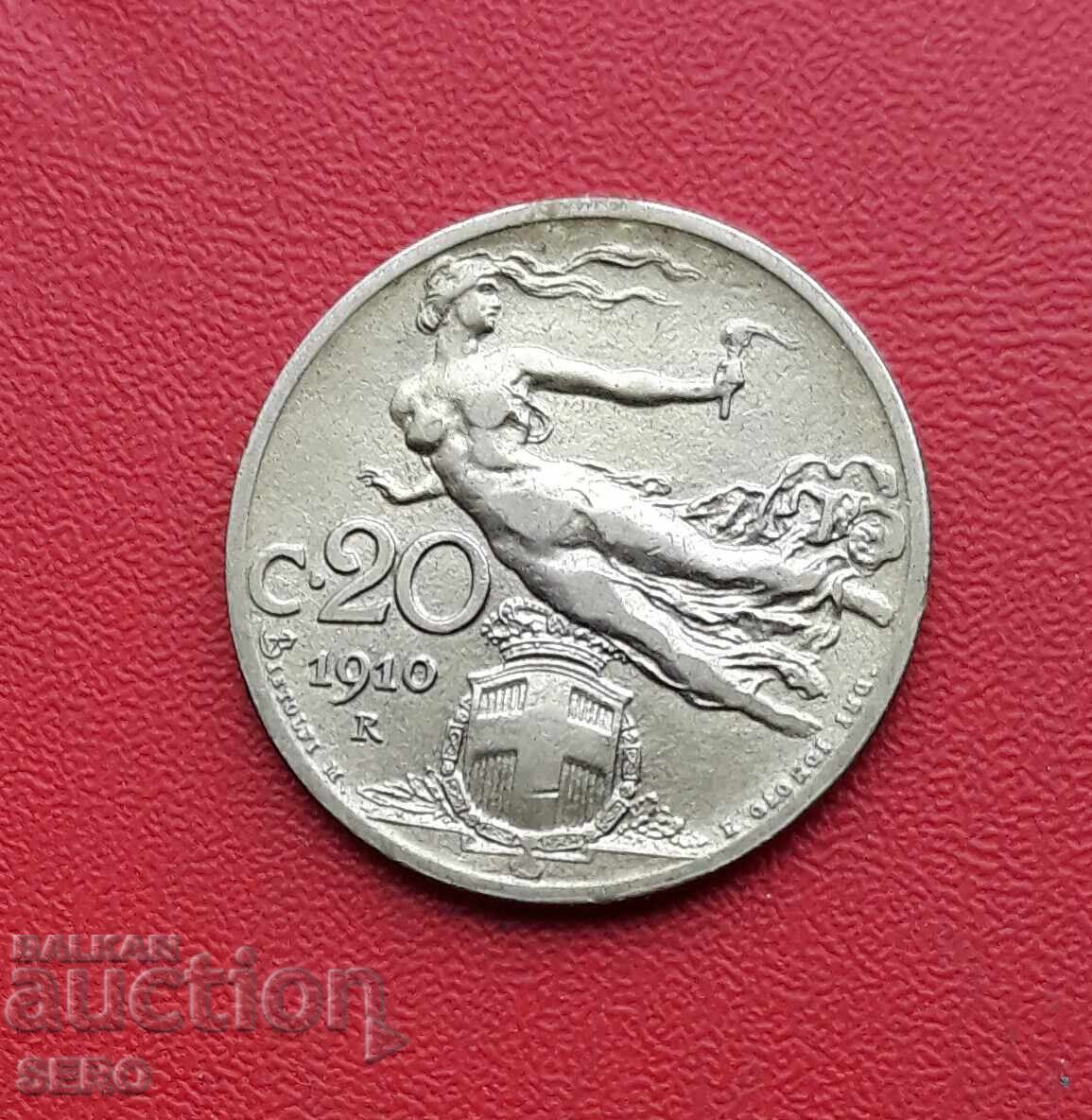 Italy-20 cents 1910 Italy-20 cents 1910