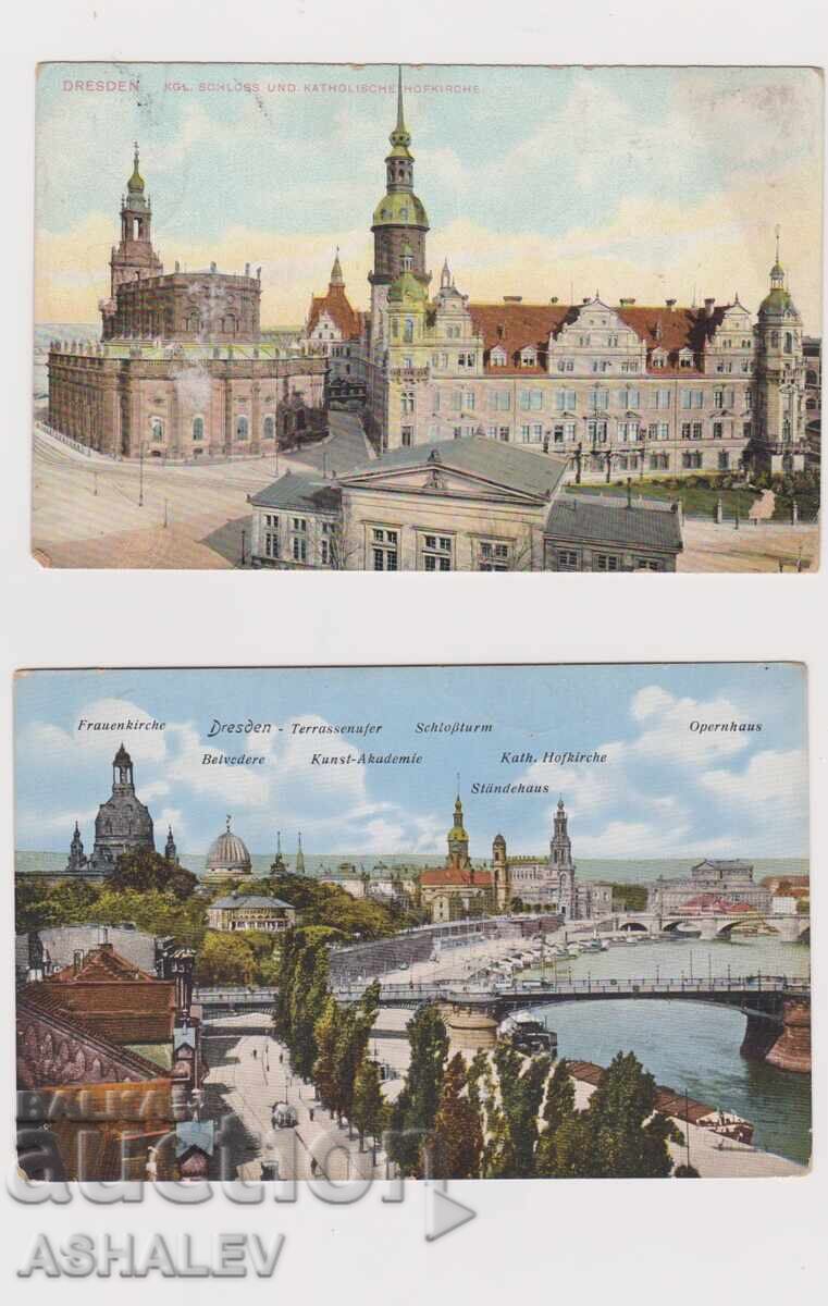 Γερμανία - Δρέσδη 2 ταξιδεμένα 1908 Γερμανία - Δρέσδη 2 ταξιδεμένα 1908