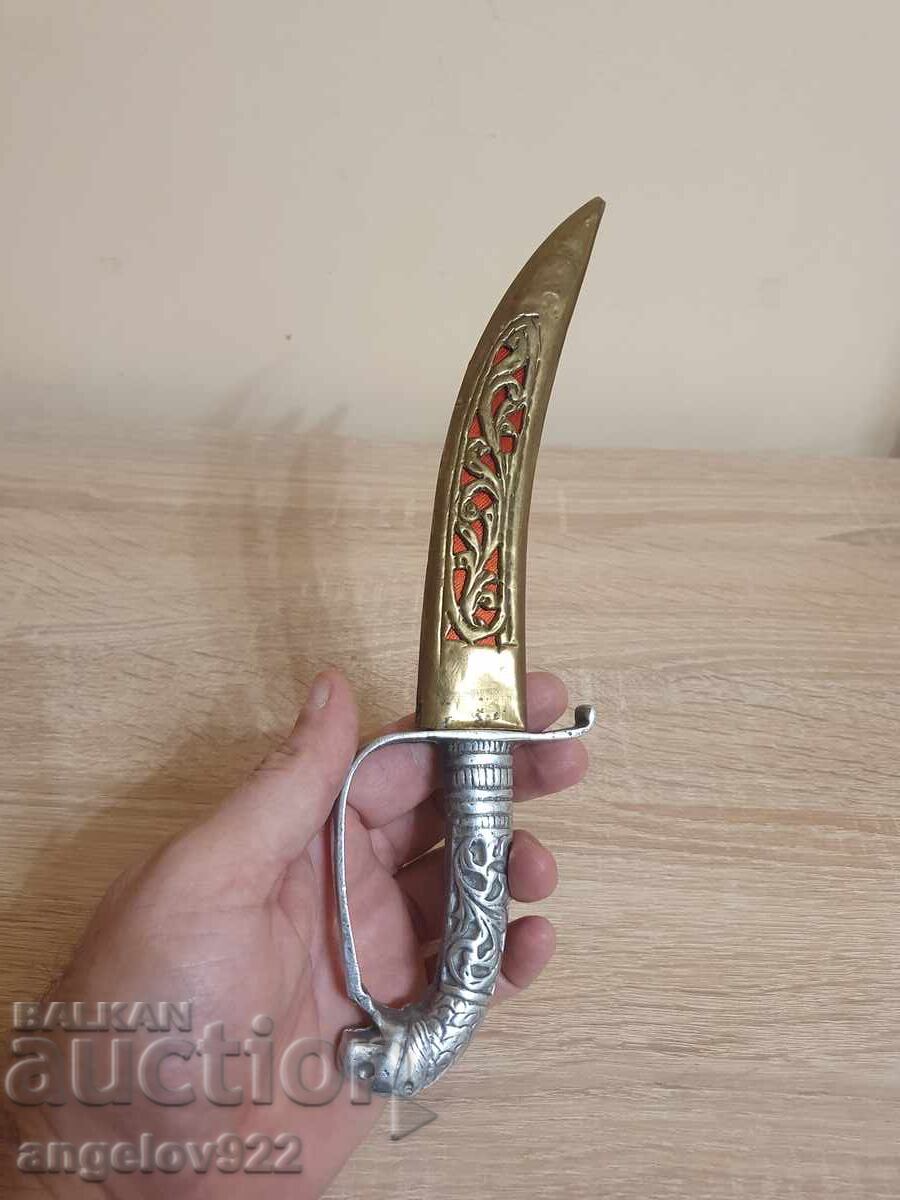 Vintage knife with metal blade and bronze sheath!!! with price 1.50 BGN | € 0.77