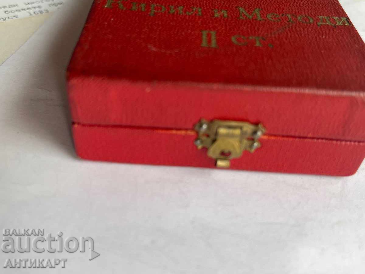 Delivery of Rare Order of Cyril and Methodius, 2nd Class, with Number and Box Delivery of Rare Order of Cyril and Methodius, 2nd Class, with Number and Box