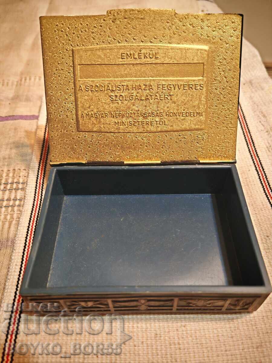 Auction  Super Rare Hungarian Military Award Bronze Box 1970s