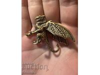 ΒΖΤ! 32 γραμμάρια στυλιζαρισμένο χάλκινο ειδώλιο δράκου από 1 st!