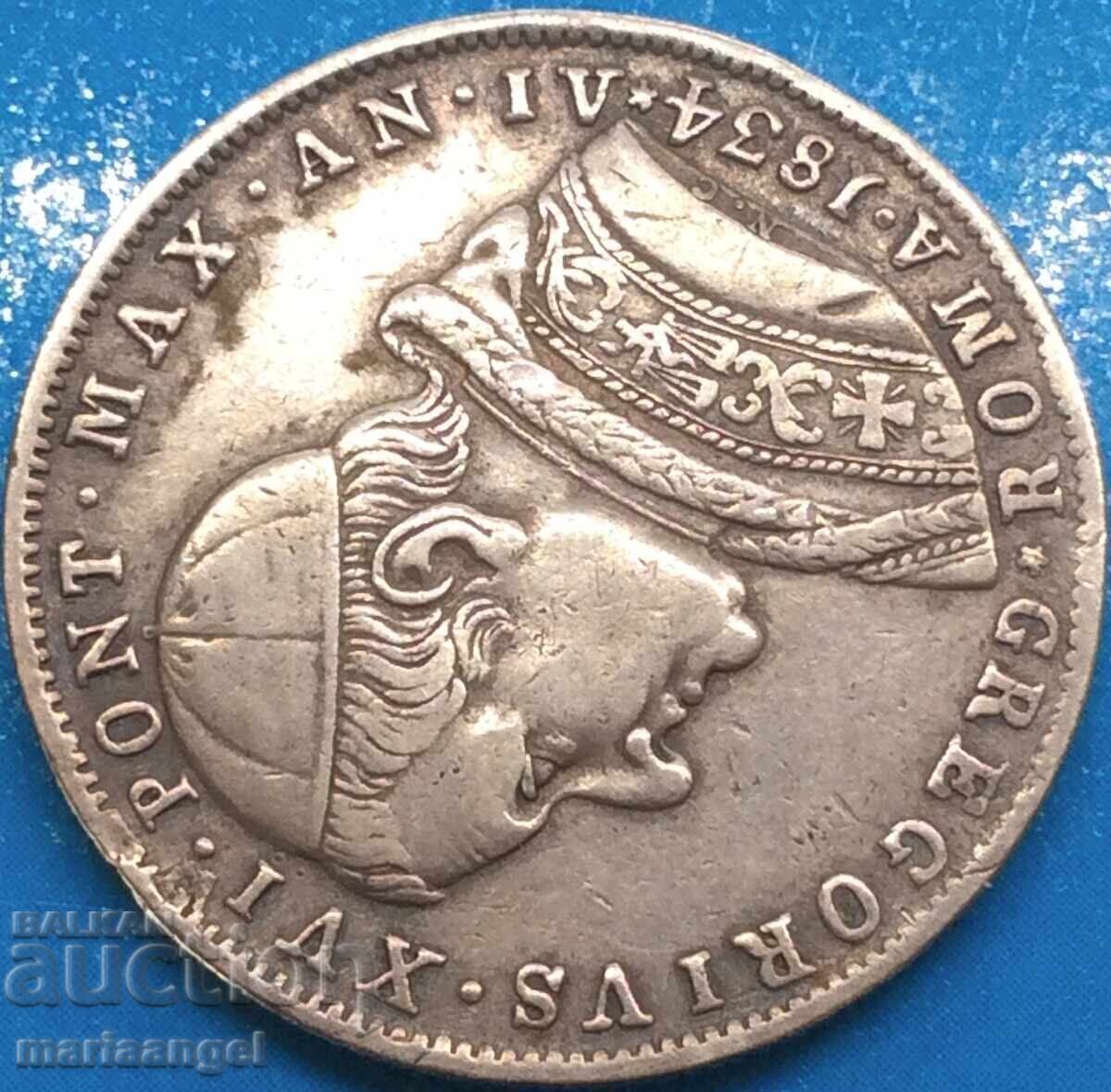 Delivery of 30 Baiochi 1834 Vatican Rome Gregory XVI (1831-1846) RARE