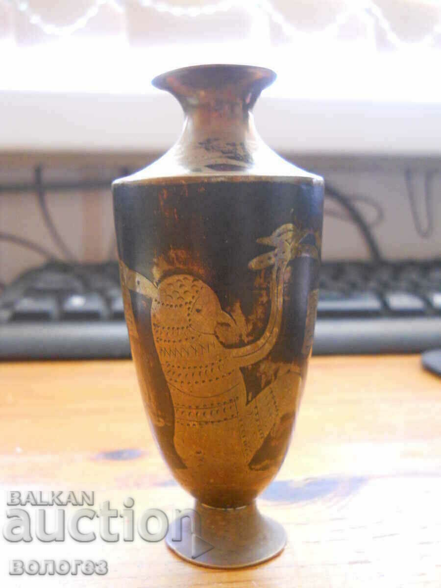 Small bronze vase with ancient Egyptian motifs with price 25.00 BGN | € 12.78