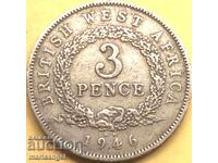 3 Pence 1946 West Africa George VI