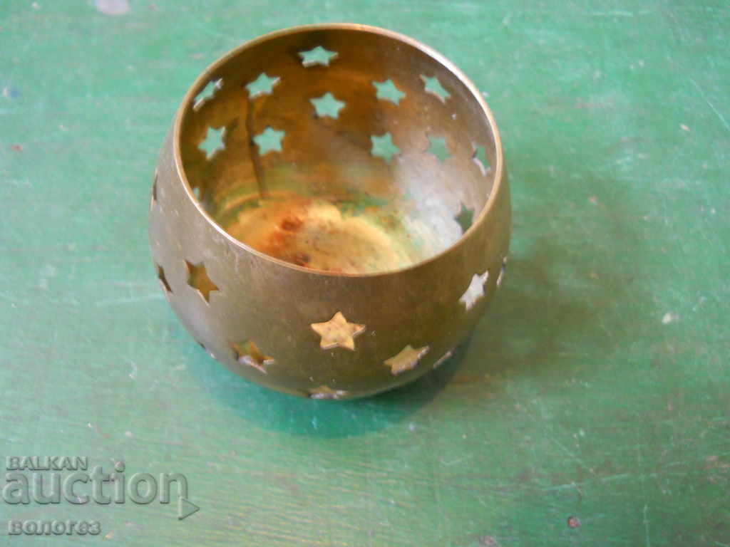 Antique brass candle holder for tea lights with price € 5.20 | 10.17 BGN