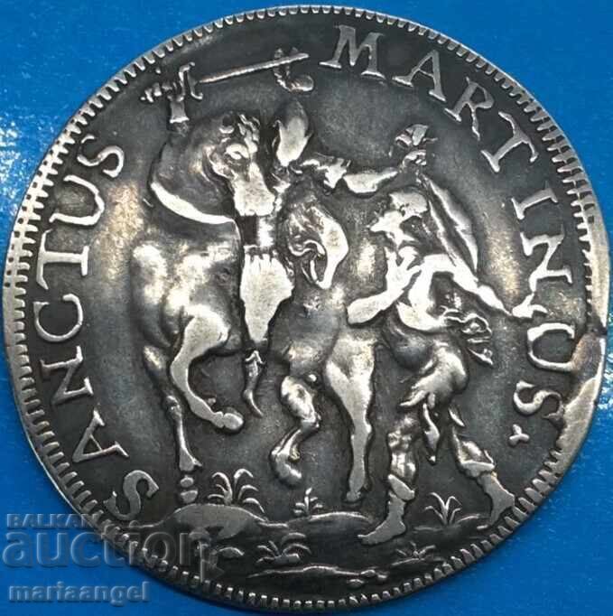 1 Scudo 1734 Italy Lucca Republic 1399-1799 26.34g Ag - 7