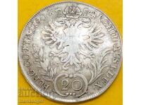 20 kreĭtseri 1780 Austria pentru Polonia I.C.F.A - Galiția RARE