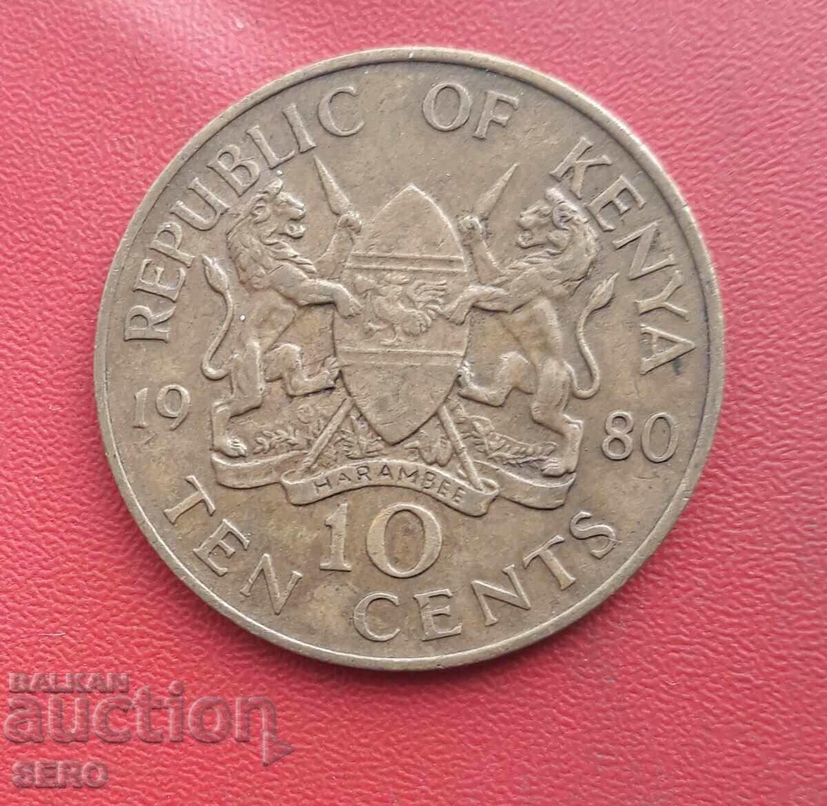 Кения-10 цента 1980