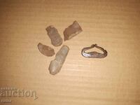 Стар автентичен чакмак с кремъци , огниво