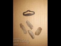 Стар автентичен чакмак с кремъци , огниво