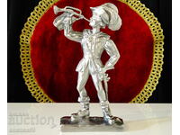 Statuetă de cositor Vânător după Le Sonneur d’Olifant de A.Moine