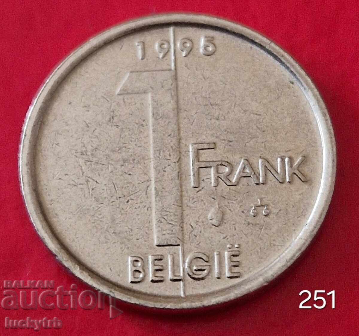1 franc 1995 - Belgia - Inscripție în neerlandeză