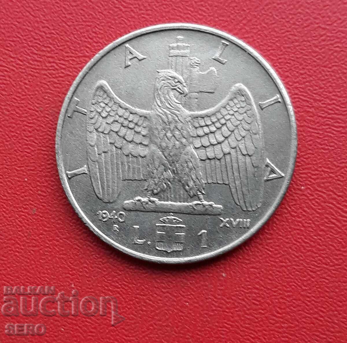 Italy-1 lira 1940/year XVIII/