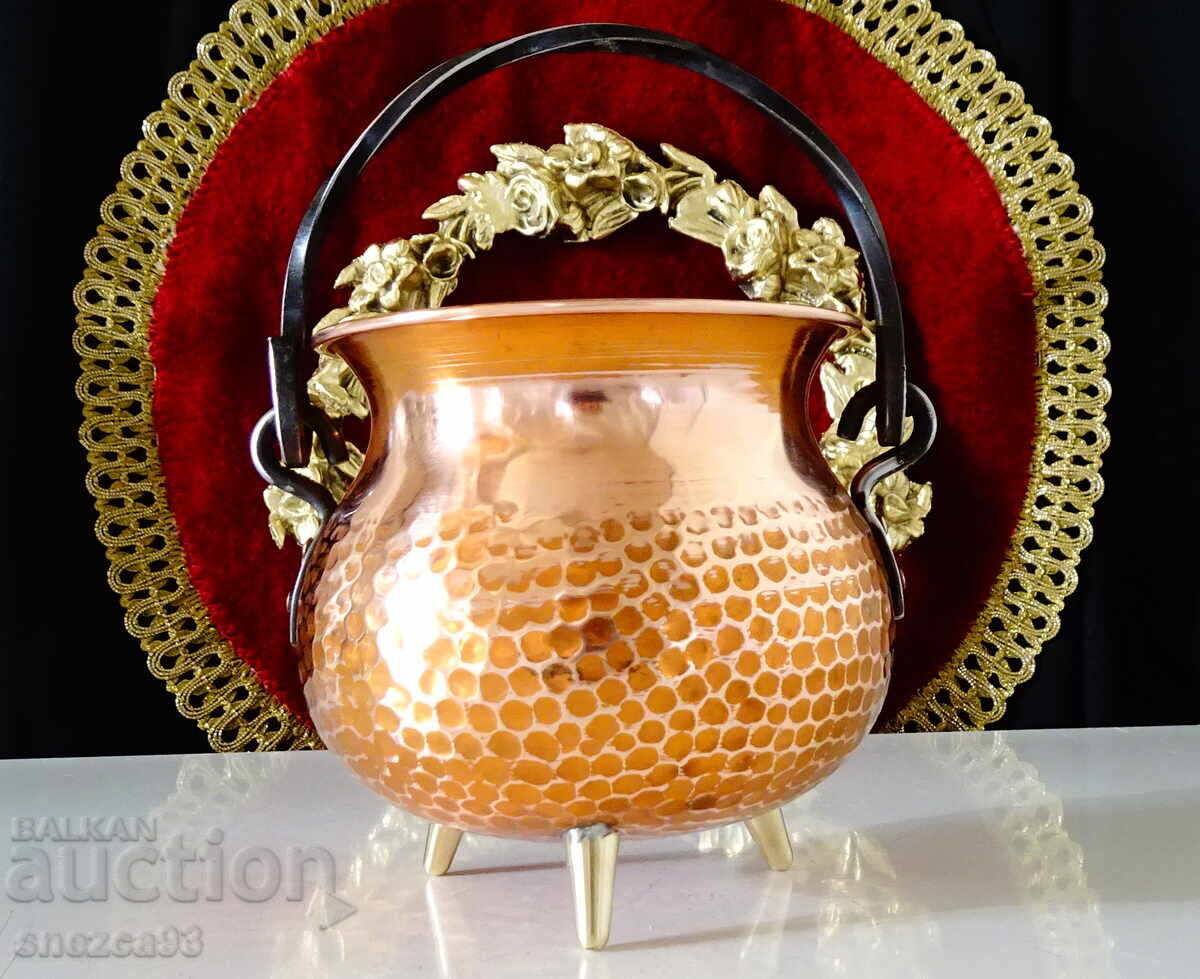 Δημοπρασία Χάλκινο δοχείο, καζάνι, καθαρός κόκκινος χαλκός