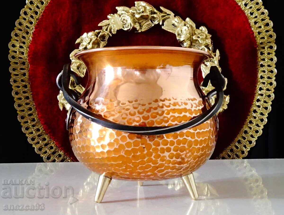 Χάλκινο δοχείο, καζάνι, καθαρός κόκκινος χαλκός