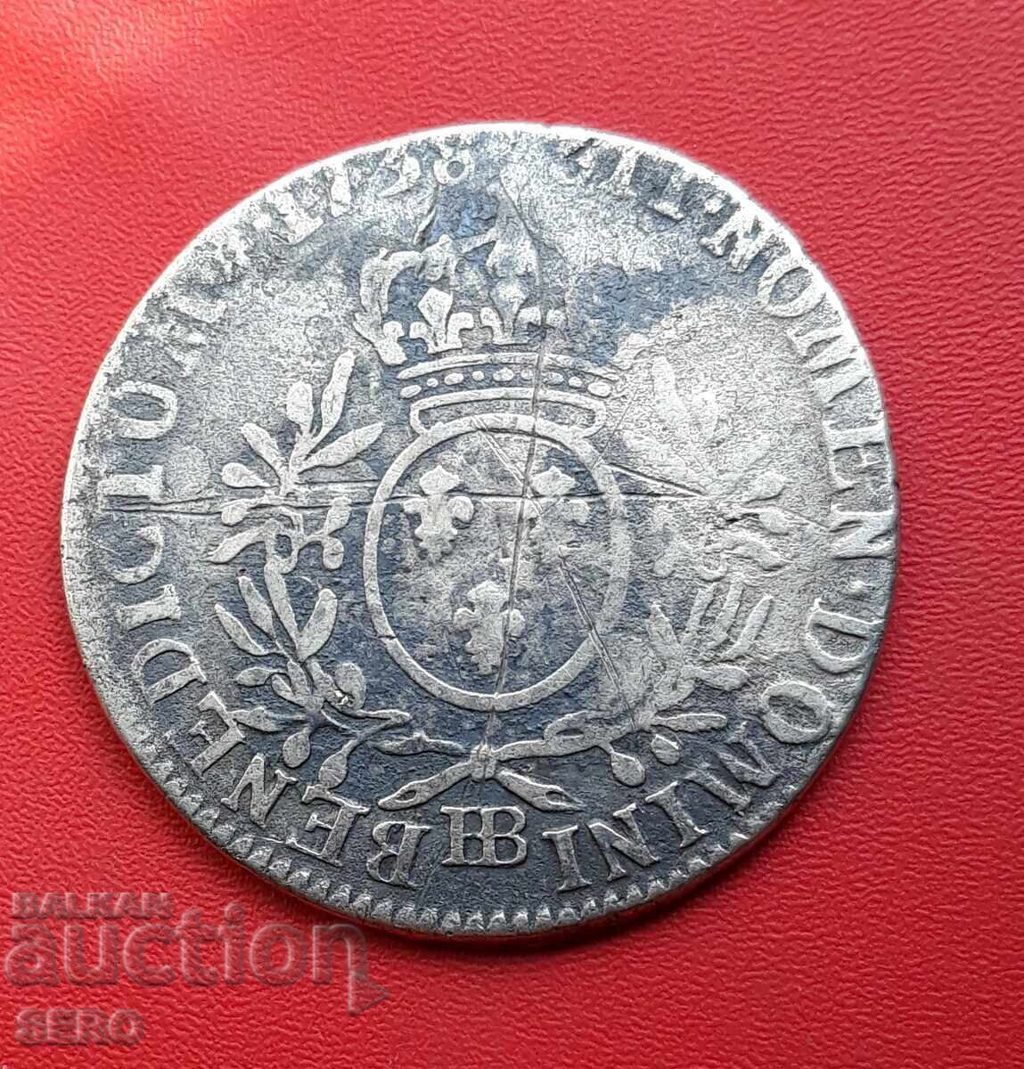 Γαλλία - 1 écu 1738 ΒΒ - Στρασβούργο με τιμή 133.00 BGN | € 68.00