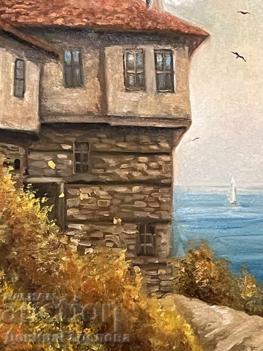 Παράδοση Δενίτσα Γκαρέλοβα πίνακας 50/40 "Φθινόπωρο δίπλα στη θάλασσα"