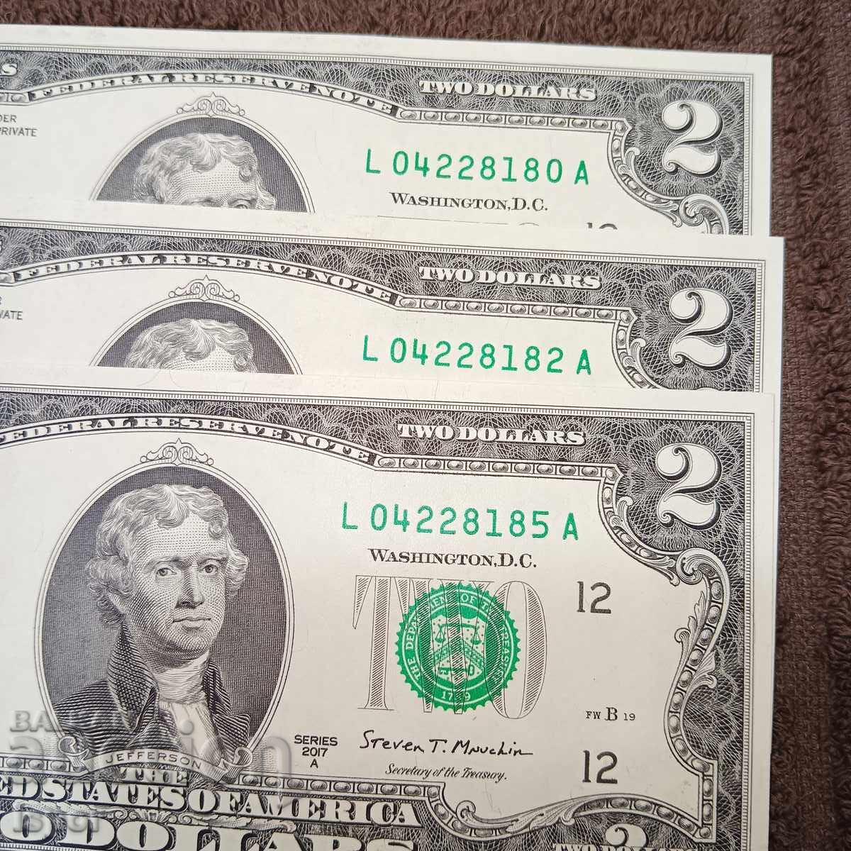 Auction  2 US dollars new