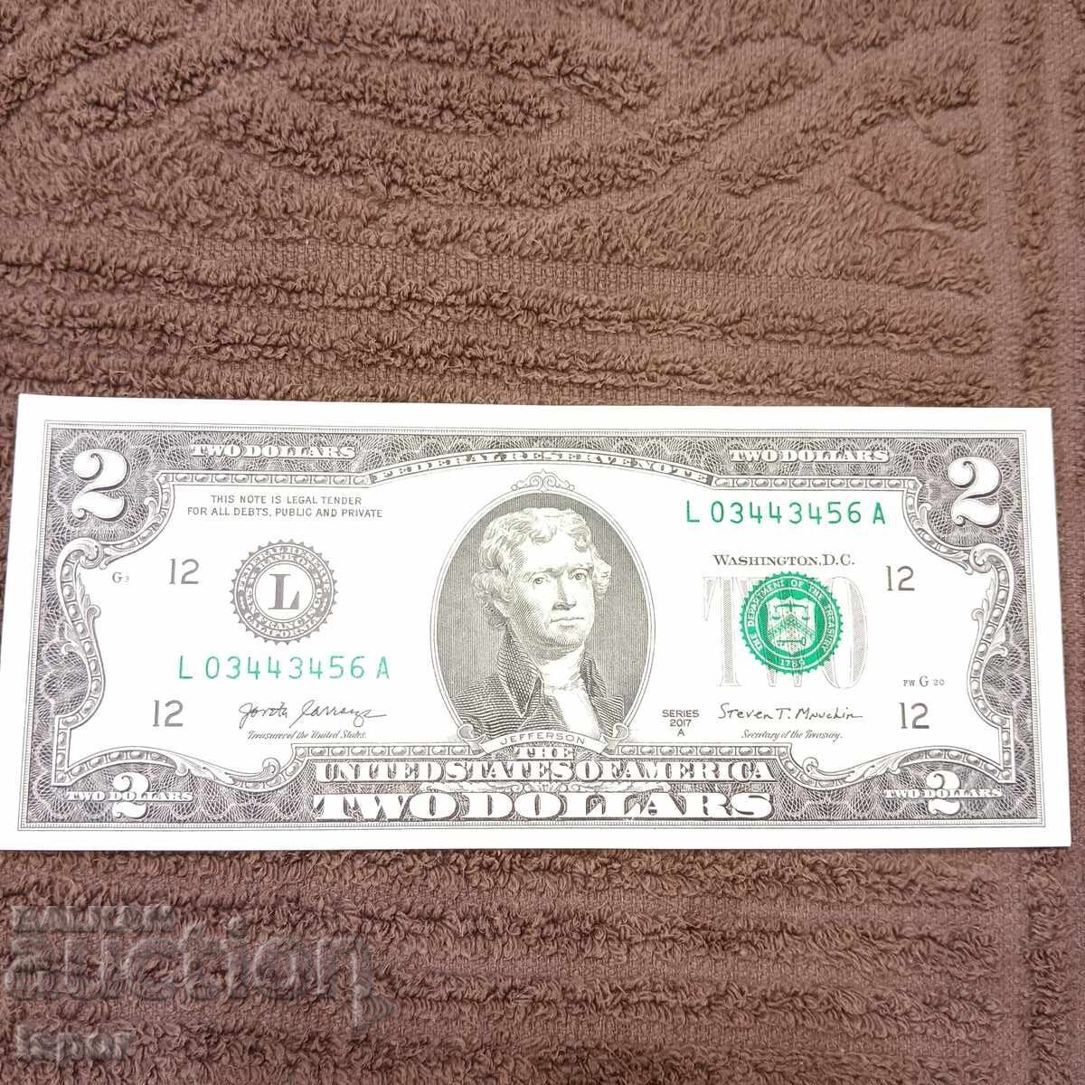 2 US dollars new 2 US dollars new