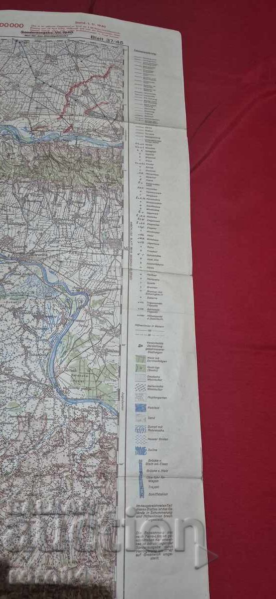 SREMSKA MITROVICA - HARTĂ MILITARĂ GERMANĂ VECHE - 1940 g - 7 SREMSKA MITROVICA - HARTĂ MILITARĂ GERMANĂ VECHE - 1940 g - 7