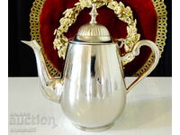 Cana de bronz argintată pentru țuică, cafea