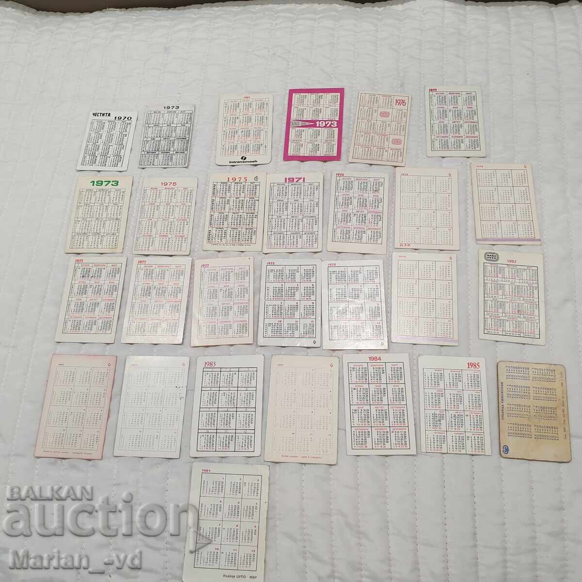 Παλιά ημερολόγια - 28 τεμάχια από το 1970 έως το 1981 - 5