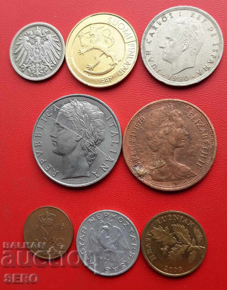 Mixed lot of 8 coins with price 1.01 BGN | € 0.52