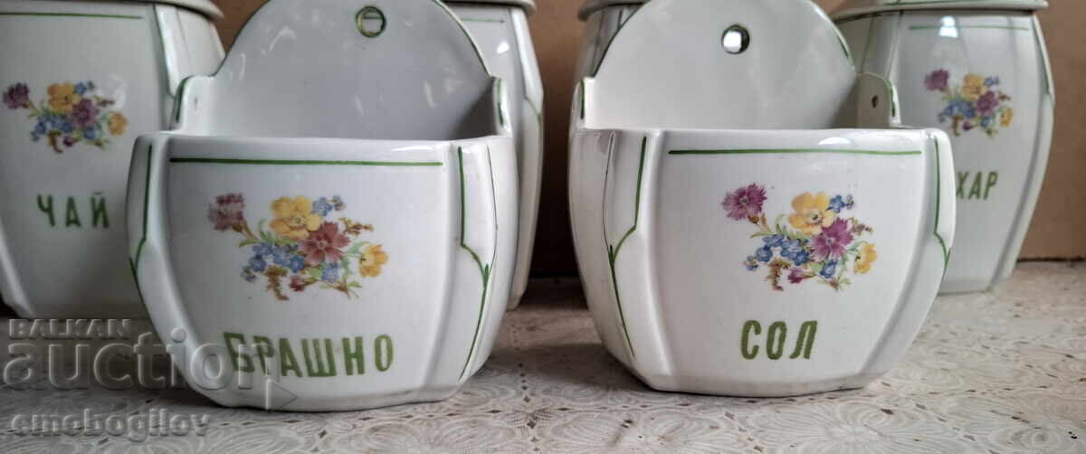 Παράδοση Ryadŭk Παλαιός Βουλγαρικός Πορσελάνινος Σερβίτσος για Μπαχαρικά Παράδοση Ryadŭk Παλαιός Βουλγαρικός Πορσελάνινος Σερβίτσος για Μπαχαρικά