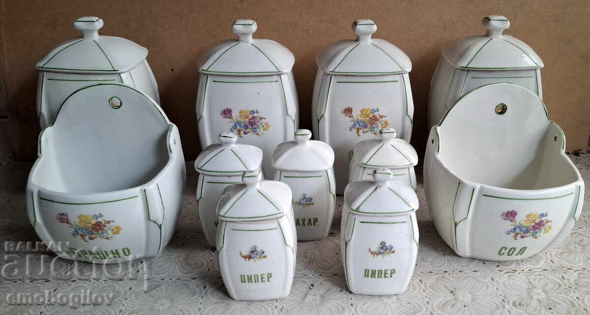 Ryadŭk Παλαιός Βουλγαρικός Πορσελάνινος Σερβίτσος για Μπαχαρικά Ryadŭk Παλαιός Βουλγαρικός Πορσελάνινος Σερβίτσος για Μπαχαρικά