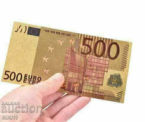 Bancnote euro din aur, set 7 buc. bancnotă de aur euro cu preț 16.00 BGN | € 8.18