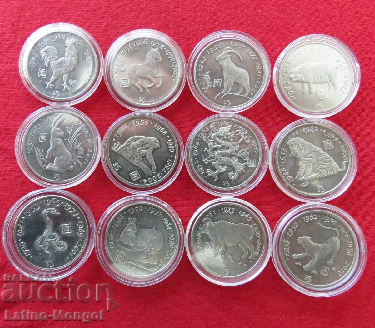 LIBERIA 12 x 5 $ 2000 zodii LIBERIA 12 x 5 $ 2000 zodii