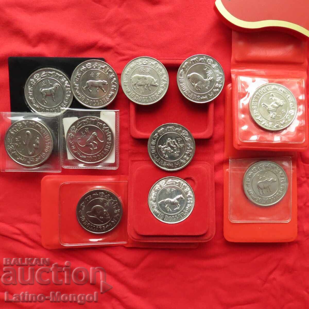 ΣΙΓΚΑΠΟΥΡ 11 x 10 $ 1982 - 1992 ζώδια