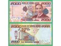 (¯`'•.¸   СИЕРА ЛЕОНЕ  2000 леони 2010  UNC   ¸.•'´¯)