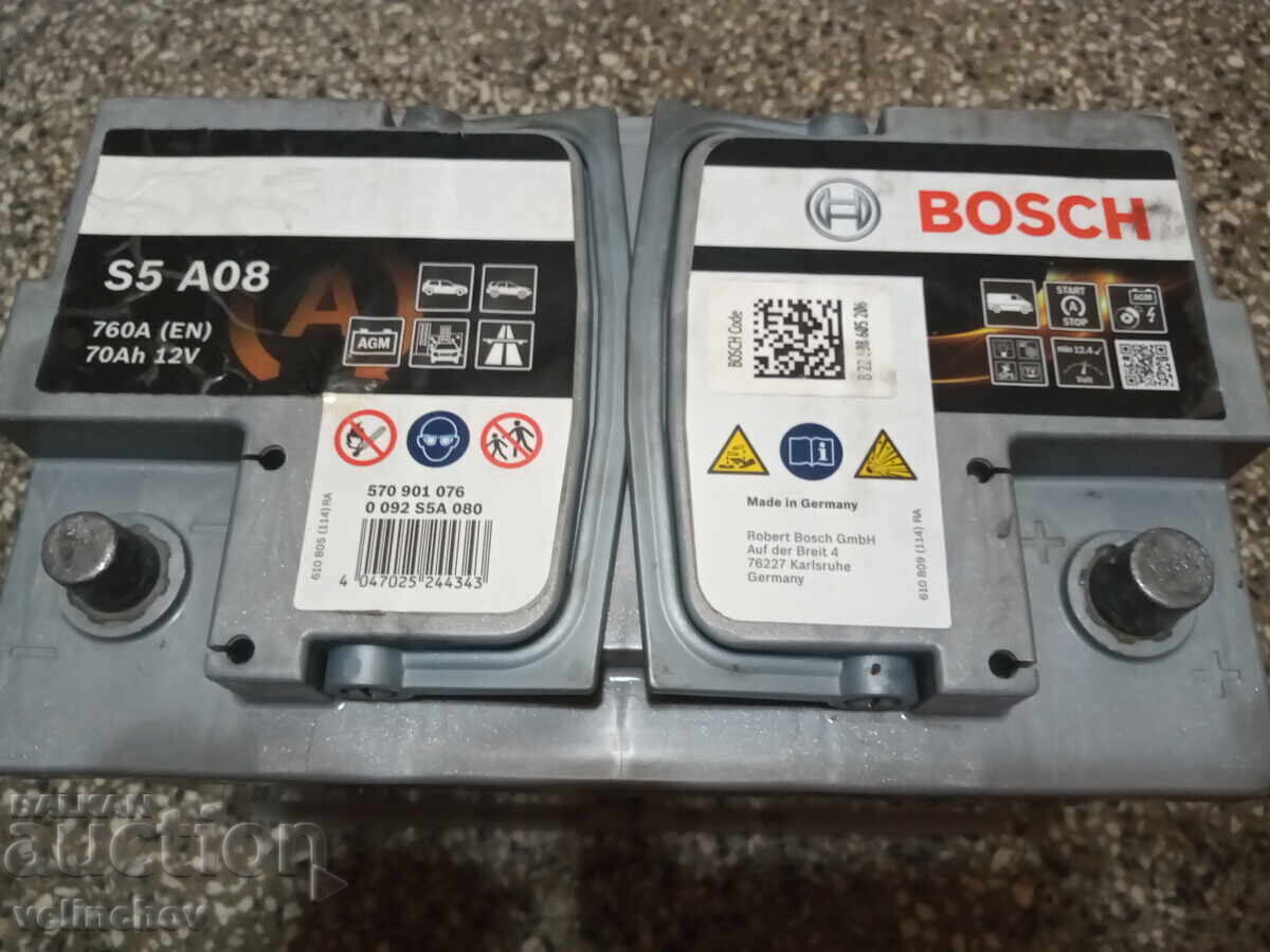 Акумулатор BOSCH AGM 70 Ah / 760 A / 12 V