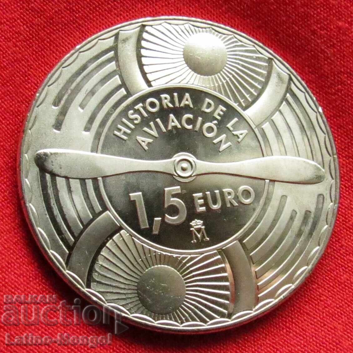 Licitație Spania 9 x 1,50 euro 2020 aviație